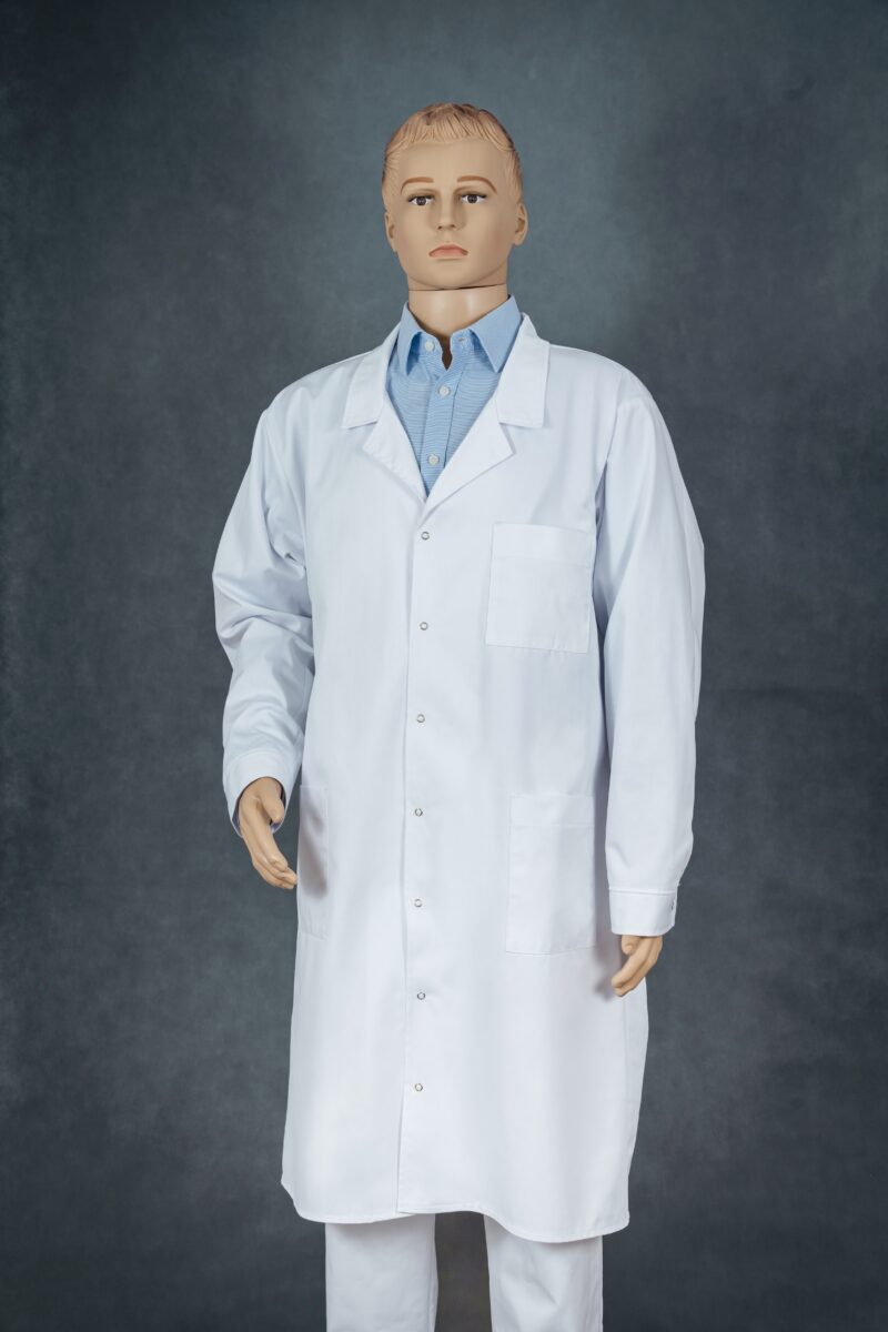 Biały Fartuch lekarski - laboratoryjny (zgodny z zasadami BHP)